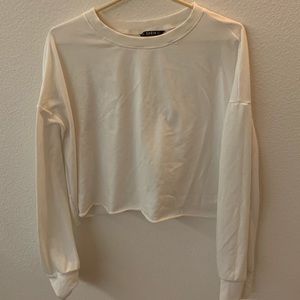 white cropped longsleeve